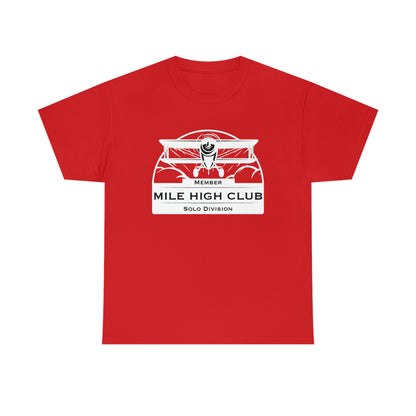 Mile High Club - Biplane - Solo Division - White - Unisex Heavy Cotton Tee