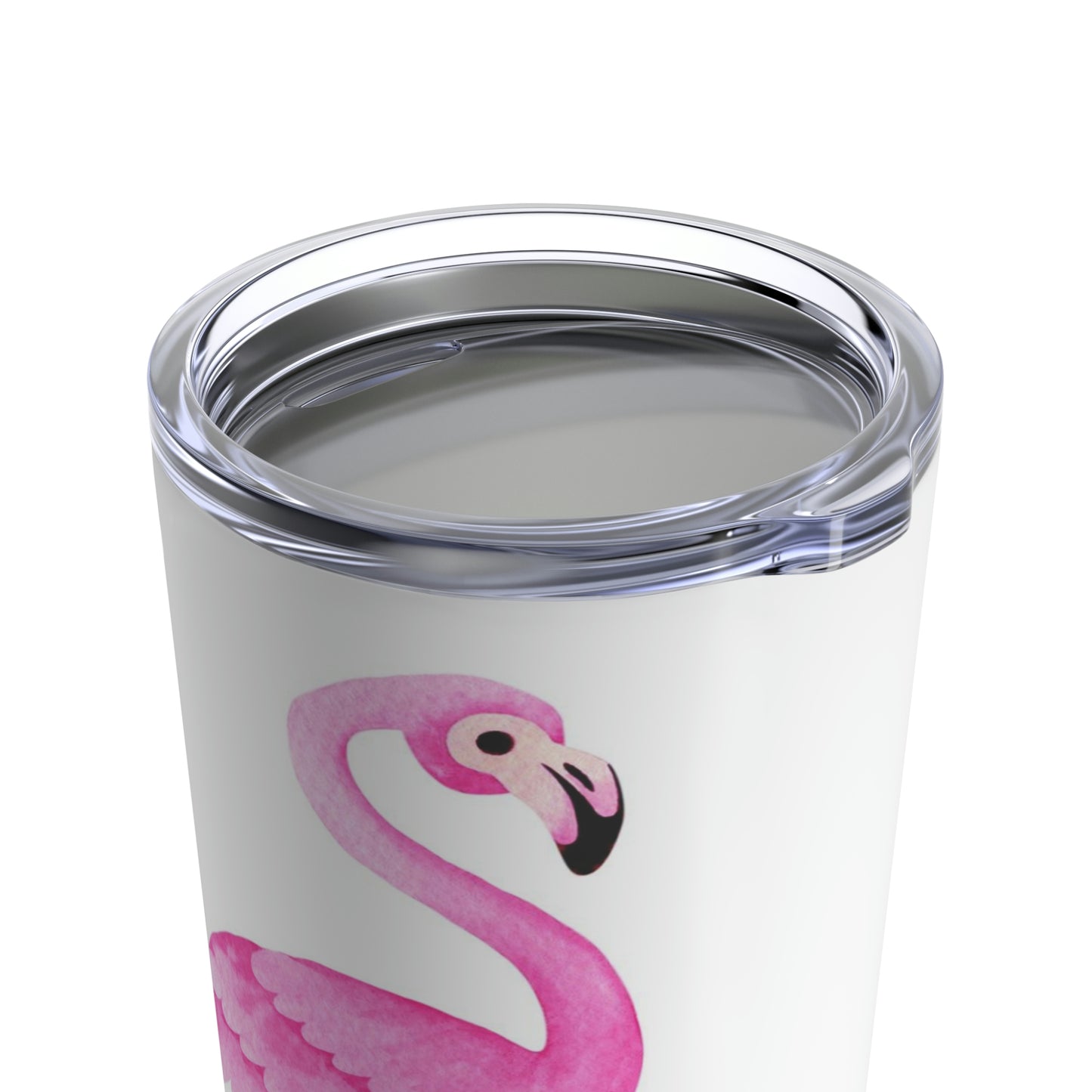 Two Flamingos - Pink Glitter - Tumbler 20oz