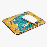 Bees - Turquoise - Mouse Pad (Rectangle)