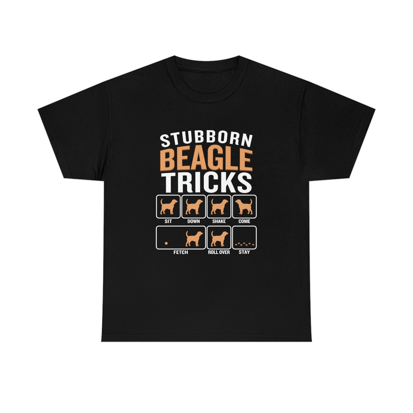 Stubborn Beagle Tricks - Unisex Heavy Cotton Tee