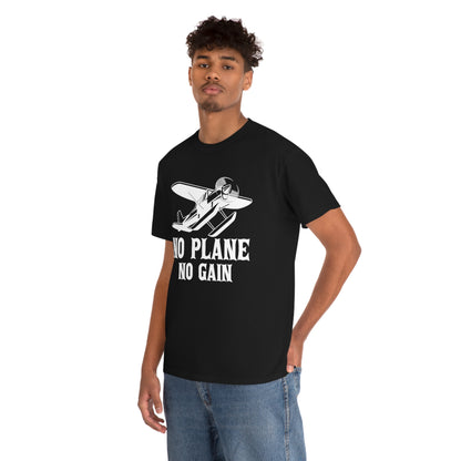 No Plane No Gain - Unisex Heavy Cotton Tee