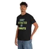 Easily Distracted By Donuts - Unisex Heavy Cotton Tee