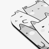 Cats - B & W Pattern - Mouse Pad (Rectangle)