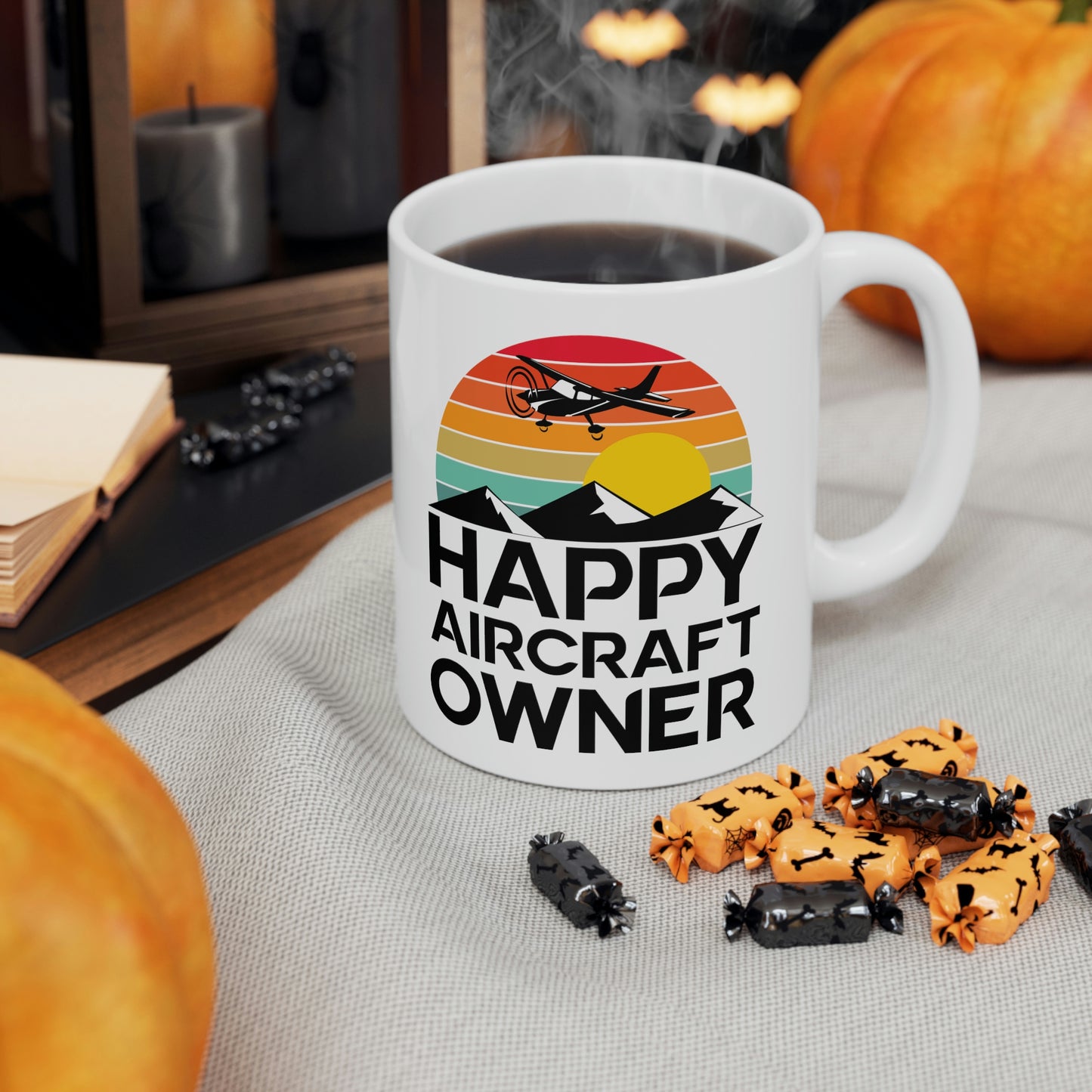 Happy Aircraft Owner - Retro - Ceramic Mug 11oz