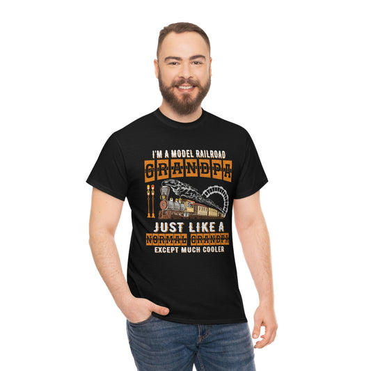 I'm A Model Railroad Grandpa - Unisex Heavy Cotton Tee