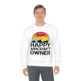 Happy Aircraft Owner - Retro - Unisex Heavy Blend™ Crewneck Sweatshirt