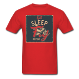 Eat Sleep Fly Repeat - Men's T-Shirt - red