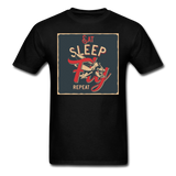 Eat Sleep Fly Repeat - Men's T-Shirt - black
