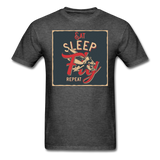 Eat Sleep Fly Repeat - Men's T-Shirt - heather black