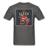 Eat Sleep Fly Repeat - Men's T-Shirt - charcoal