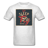 Eat Sleep Fly Repeat - Men's T-Shirt - light heather gray