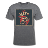 Eat Sleep Fly Repeat - Men's T-Shirt - mineral charcoal gray