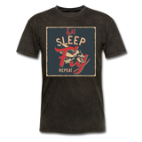 Eat Sleep Fly Repeat - Men's T-Shirt - mineral black