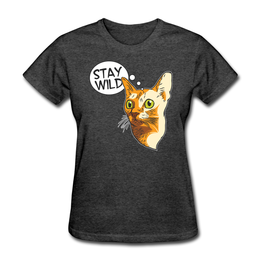 Stay Wild - Women's T-Shirt - heather black