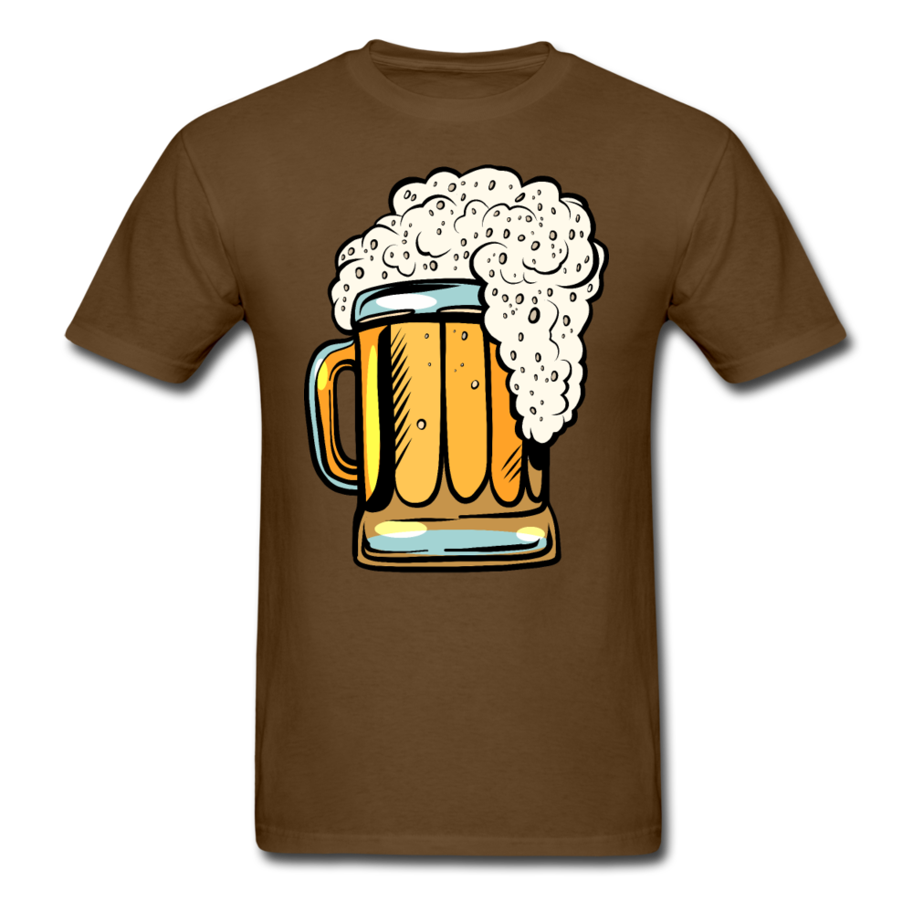 Foamy Beer Mug - Men's T-Shirt - brown