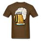 Foamy Beer Mug - Men's T-Shirt - brown