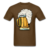 Foamy Beer Mug - Men's T-Shirt - brown