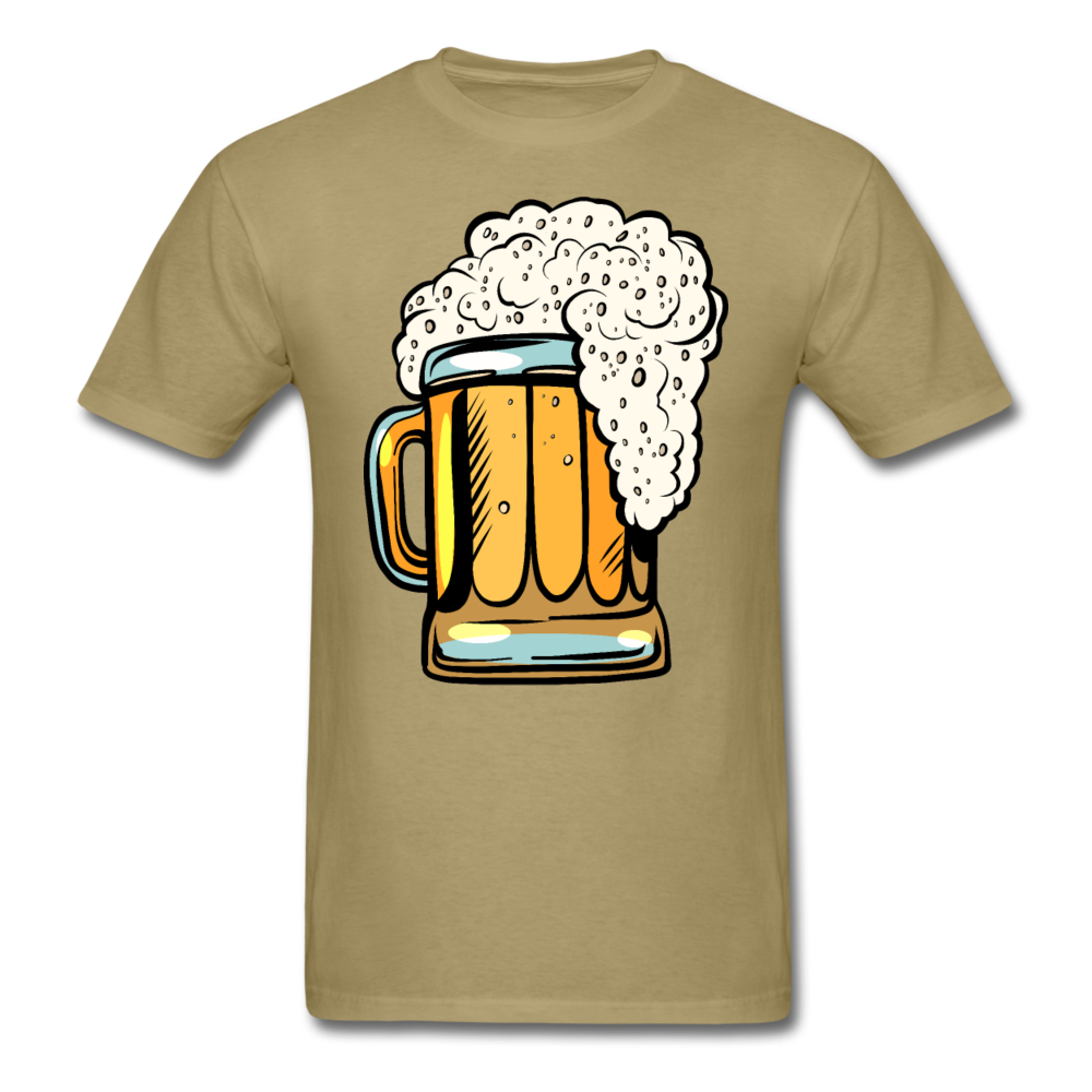 Foamy Beer Mug - Men's T-Shirt - khaki