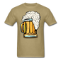 Foamy Beer Mug - Men's T-Shirt - khaki