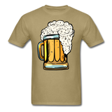Foamy Beer Mug - Men's T-Shirt - khaki