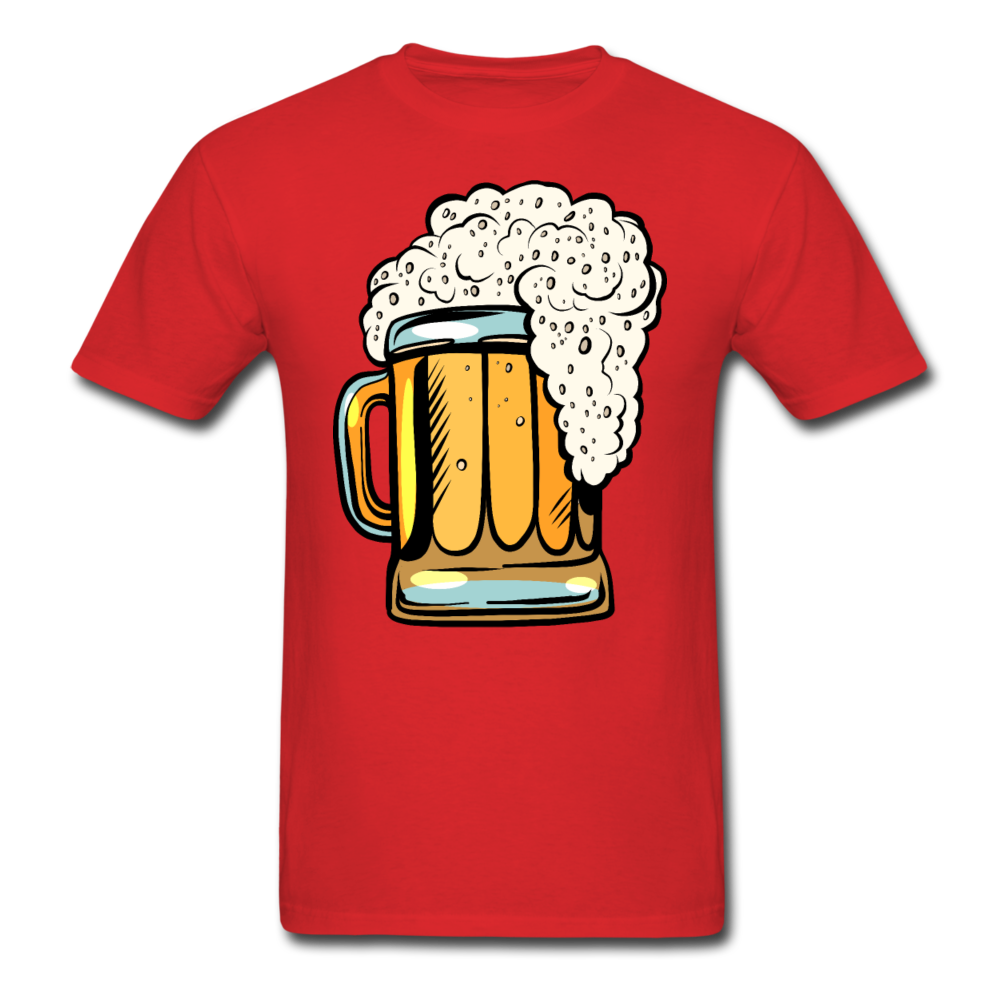 Foamy Beer Mug - Men's T-Shirt - red