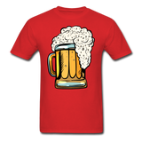 Foamy Beer Mug - Men's T-Shirt - red