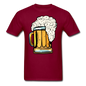 Foamy Beer Mug - Men's T-Shirt - burgundy