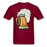 Foamy Beer Mug - Men's T-Shirt - burgundy