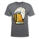 Foamy Beer Mug - Men's T-Shirt - mineral charcoal gray