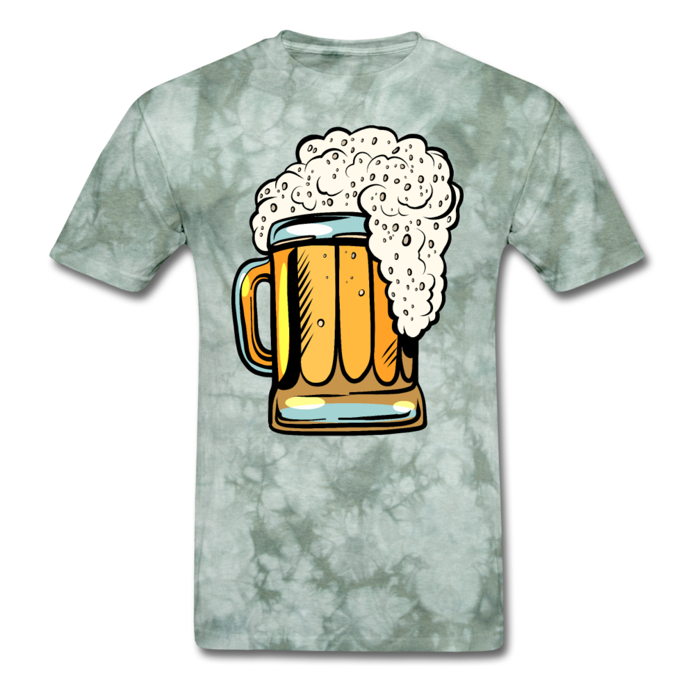 Foamy Beer Mug - Men's T-Shirt - military green tie dye