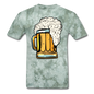 Foamy Beer Mug - Men's T-Shirt - military green tie dye