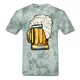 Foamy Beer Mug - Men's T-Shirt - military green tie dye
