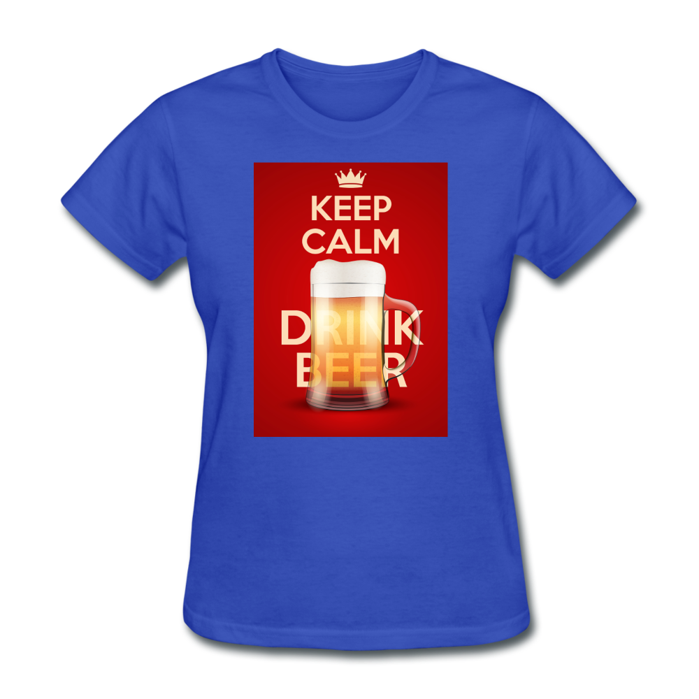 Keep Calm Drink Beer - Women's T-Shirt - royal blue