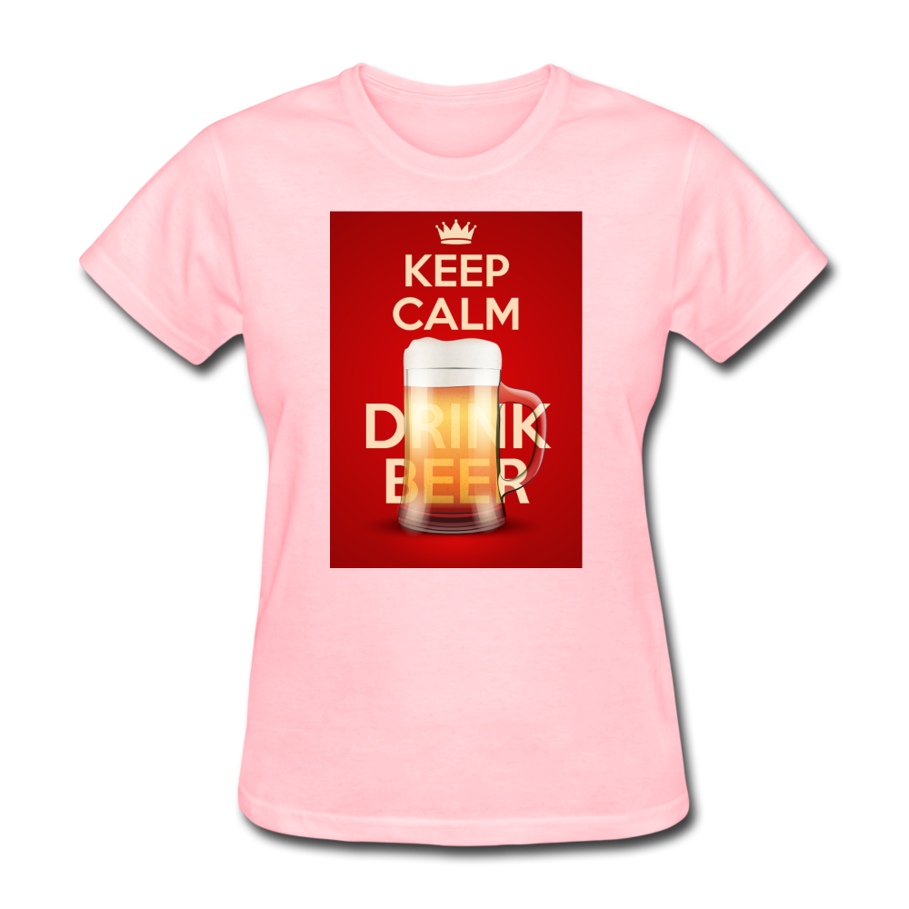 Keep Calm Drink Beer - Women's T-Shirt - pink