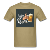 I Like Beer - Men's T-Shirt - khaki
