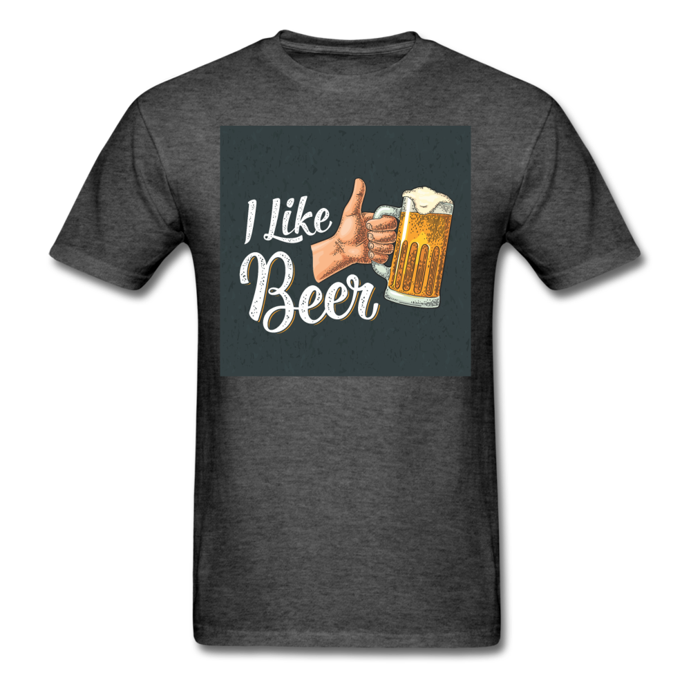 I Like Beer - Men's T-Shirt - heather black