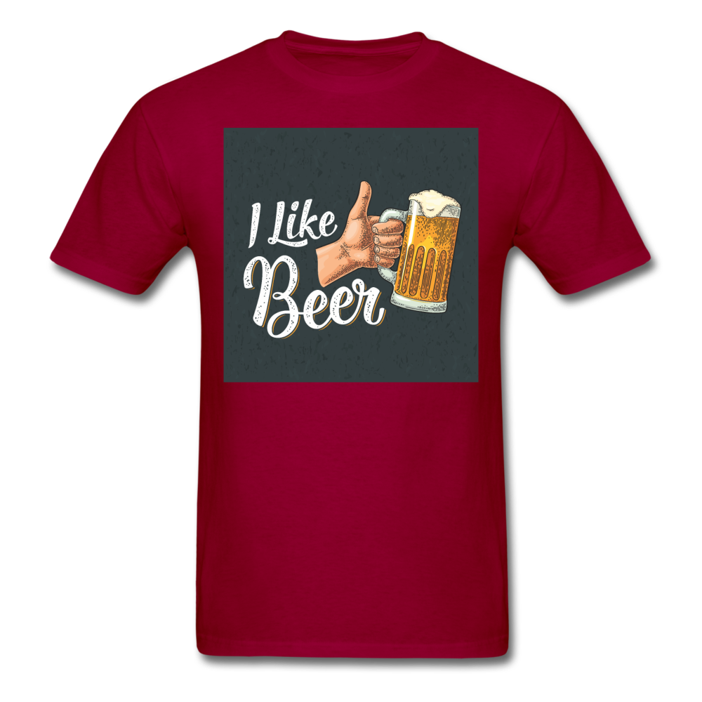 I Like Beer - Men's T-Shirt - dark red