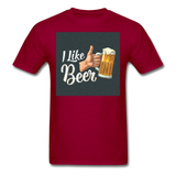 I Like Beer - Men's T-Shirt - dark red