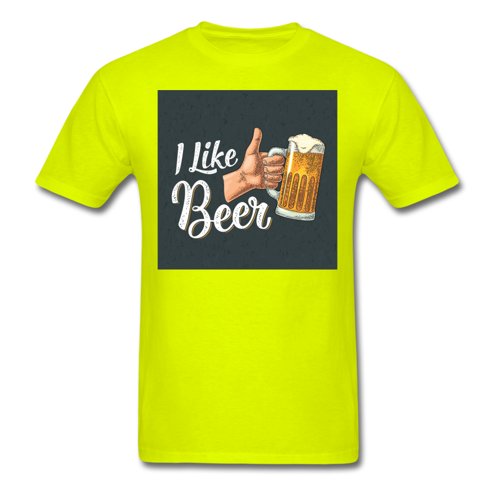 I Like Beer - Men's T-Shirt - safety green