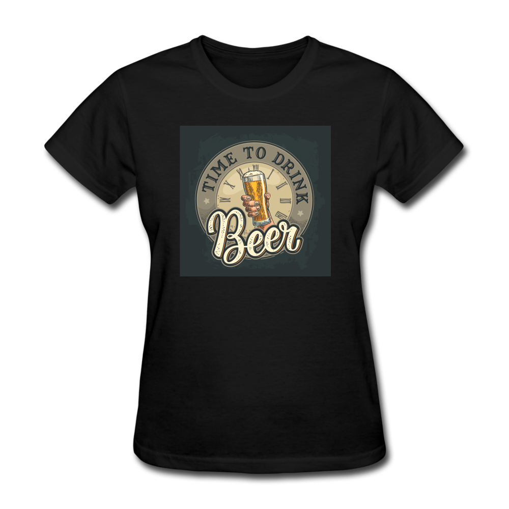 Time To Drink Beer - Women's T-Shirt - black