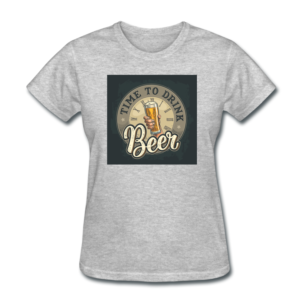 Time To Drink Beer - Women's T-Shirt - heather gray