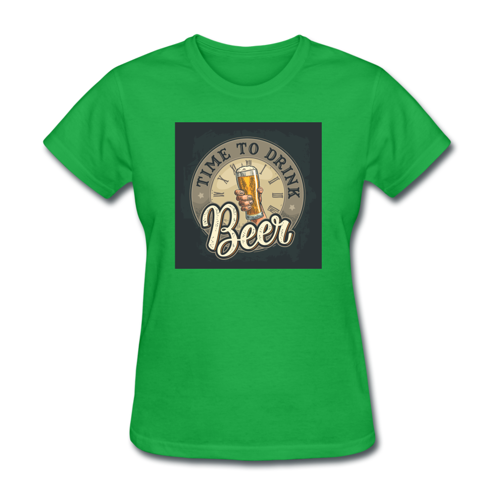 Time To Drink Beer - Women's T-Shirt - bright green