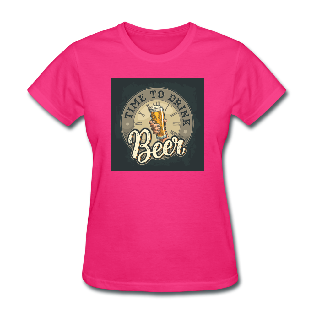 Time To Drink Beer - Women's T-Shirt - fuchsia