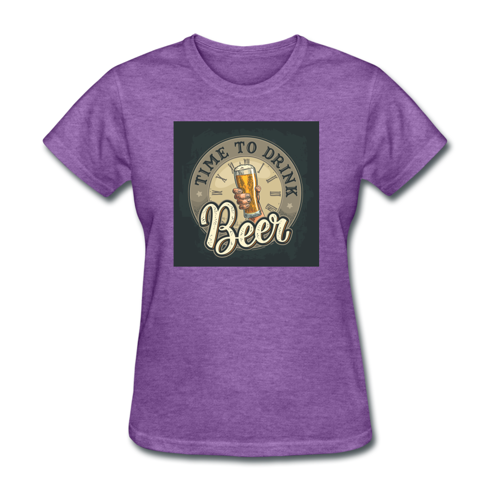 Time To Drink Beer - Women's T-Shirt - purple heather