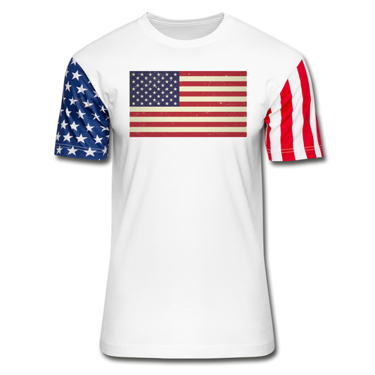 Vintage US Flag - Stars & Stripes T-Shirt - white