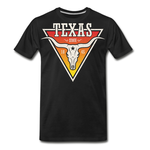 Texas Longhorn Skull - Men's Premium T-Shirt - black