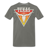 Texas Longhorn Skull - Men's Premium T-Shirt - asphalt gray