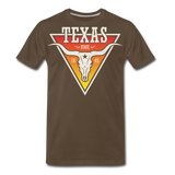 Texas Longhorn Skull - Men's Premium T-Shirt - noble brown