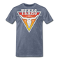 Texas Longhorn Skull - Men's Premium T-Shirt - heather blue