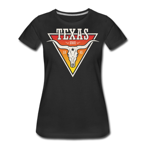 Texas Longhorn Skull - Women’s Premium T-Shirt - black